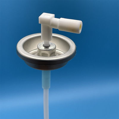 কেনা One Inch Metered Aerosol Valve with Sliver Color and plastis stem tinplate Mounting Cup অনলাইনে উৎপাদন