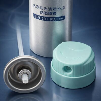 কেনা শরীরের সব অংশে সমানভাবে লাগানোর জন্য ব্রড-মিস্ট সানস্ক্রিন অ্যারোসল ভালভ অনলাইনে উৎপাদন