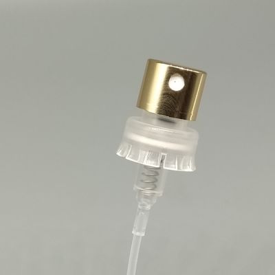 প্রিমিয়াম সুগন্ধি বোতলগুলির জন্য সুরক্ষিত লক সিল সহ গোল্ডেন পারফিউম পাম্প ডিসপেন্সার