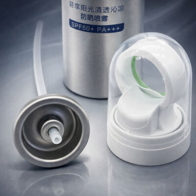 ওয়াইড-মিস্ট অ্যারোসল সানস্ক্রিন ভালভ প্রোটেক্টিভ কভার সহ